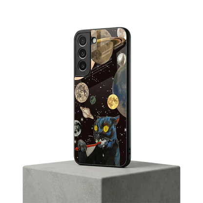 Galactic Purr samsung galaxy s22 mobile cover | shockproof glass phone case