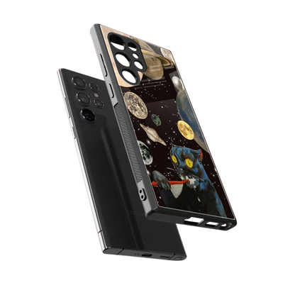 Galactic Purr sleek samsung galaxy s23 ultra cover with tempered glass back and TPU edges