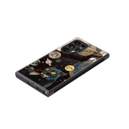 Galactic Purr stylish phone case for samsung galaxy s23 ultra | glossy glass and slim fit