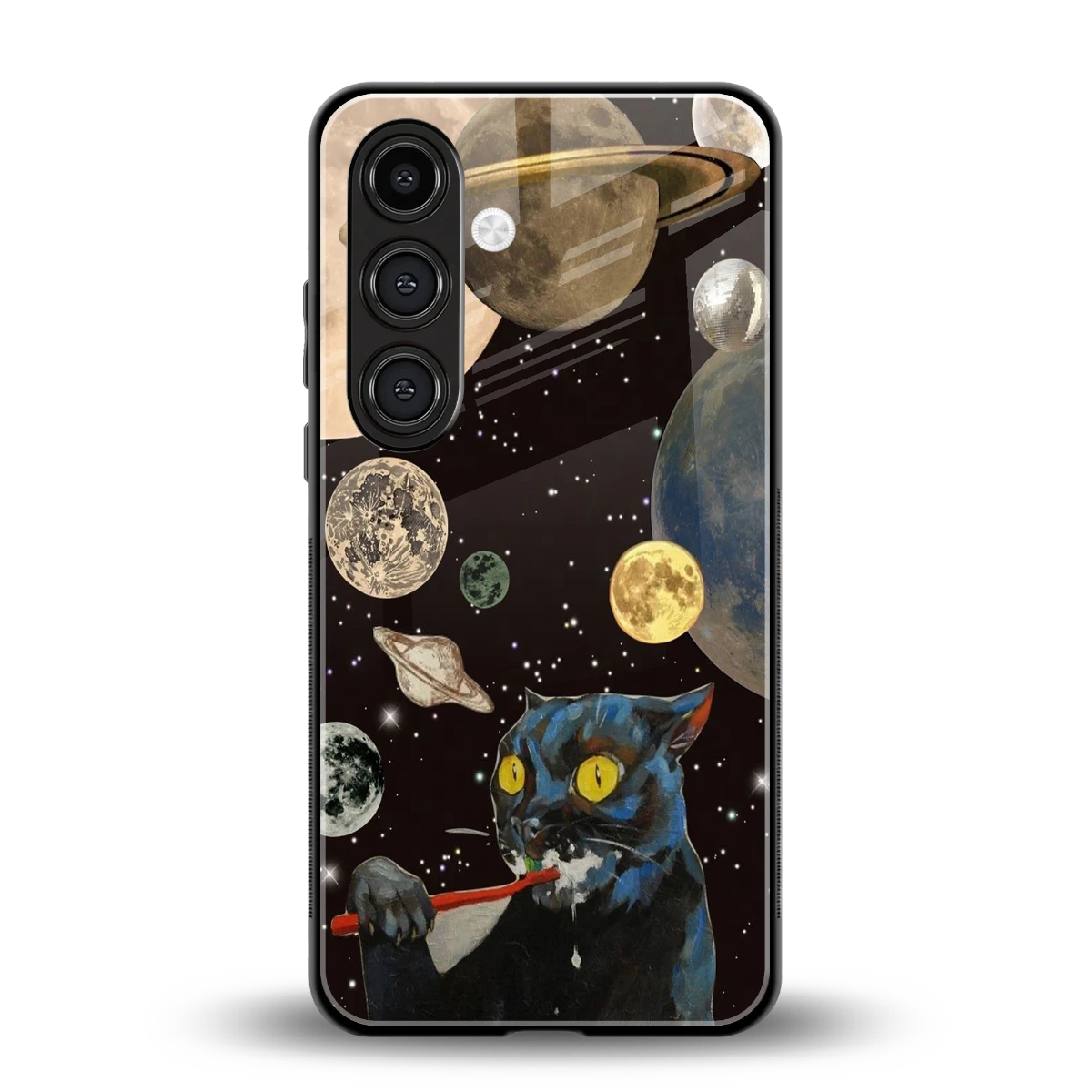 Galactic Purr back phone cover | glass case for samsung galaxy s24 plus