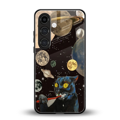 Galactic Purr back phone cover | glass case for samsung galaxy s24