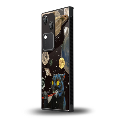 Galactic Purr vivo v30 mobile cover | shockproof glass phone case