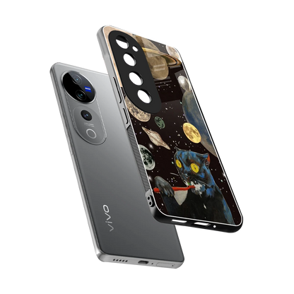 Galactic Purr sleek vivo v40 pro cover with tempered glass back and TPU edges
