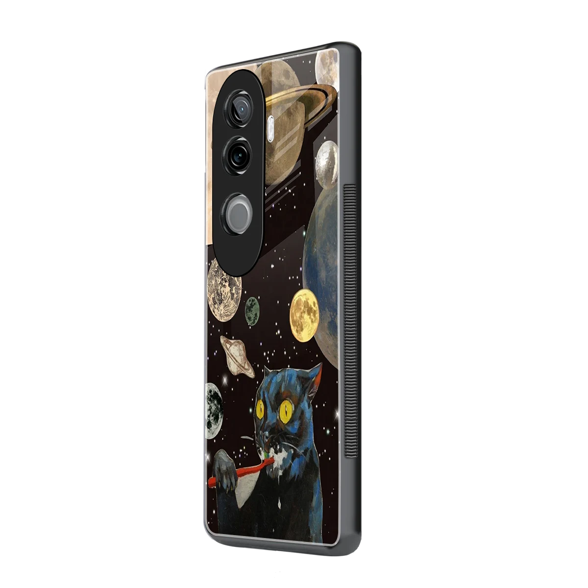 Galactic Purr vivo v40e mobile cover | shockproof glass phone case