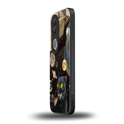Galactic Purr vivo v50 mobile cover | shockproof glass phone case