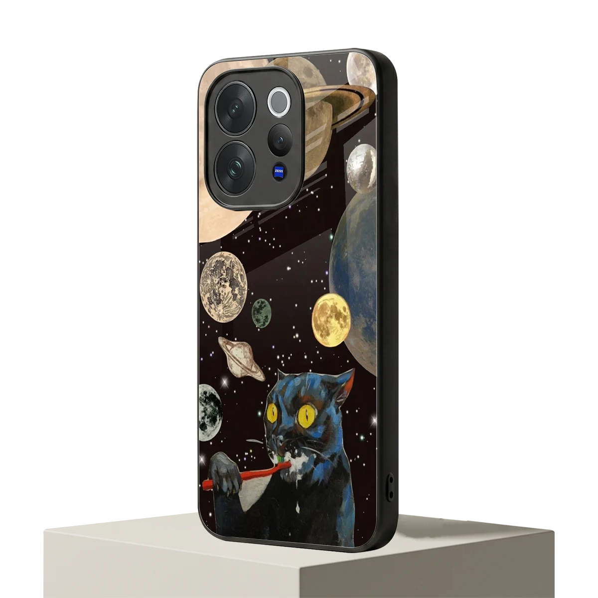 Galactic Purr vivo v70 elite mobile cover | shockproof glass phone case