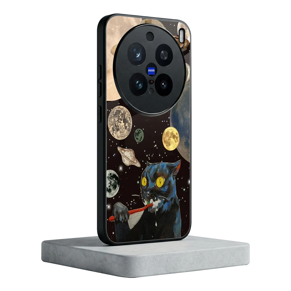 Galactic Purr vivo x200 pro mobile cover | shockproof glass phone case
