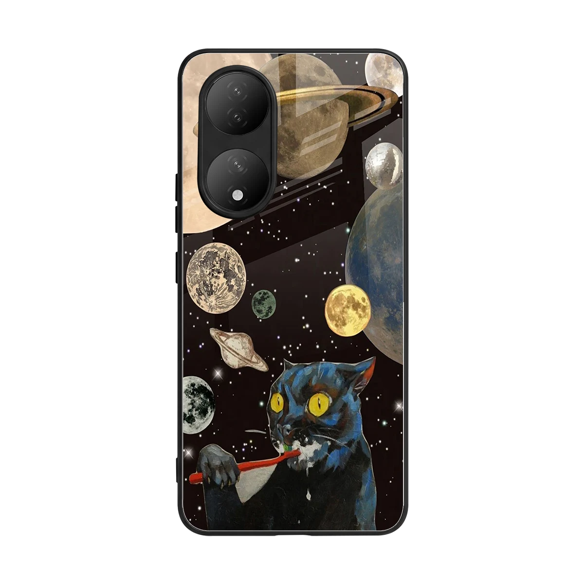Galactic Purr back phone cover | glass case for Vivo-y100