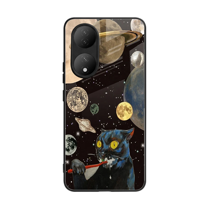 Galactic Purr back phone cover | glass case for Vivo-y100