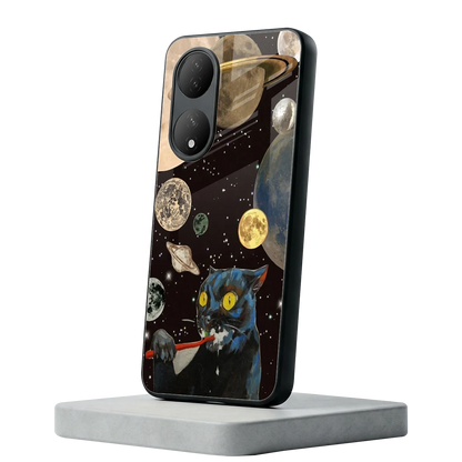 Galactic Purr Vivo-y100 mobile cover | shockproof glass phone case