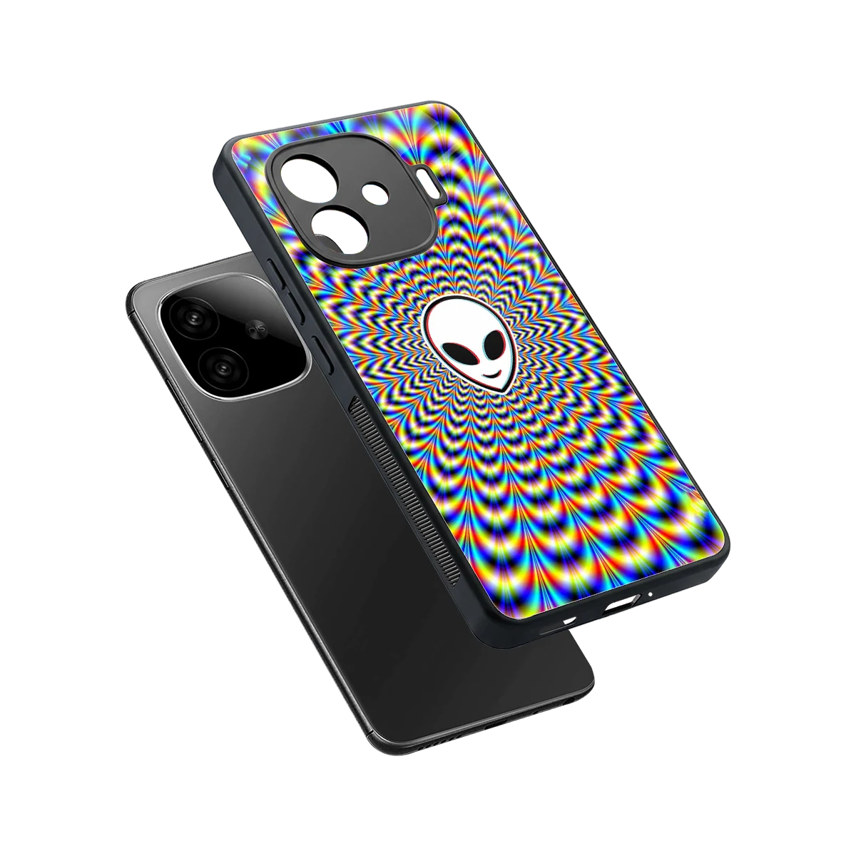 Galactic Vibes sleek iqoo neo 10r 5g cover with tempered glass back and TPU edges