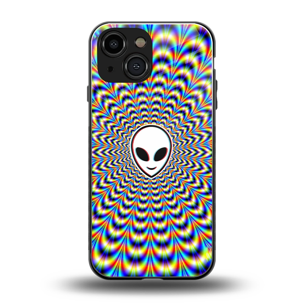 Galactic Vibes back phone cover | glass case for iphone 13 mini