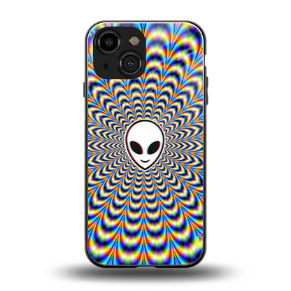 Galactic Vibes back phone cover | glass case for iphone 13 mini