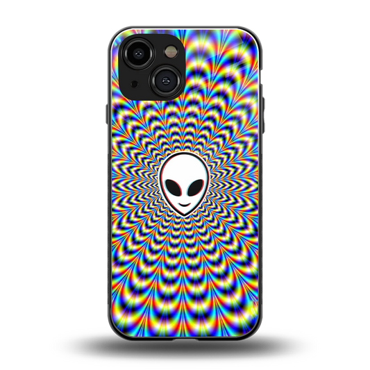 Galactic Vibes back phone cover | glass case for iphone 13 mini