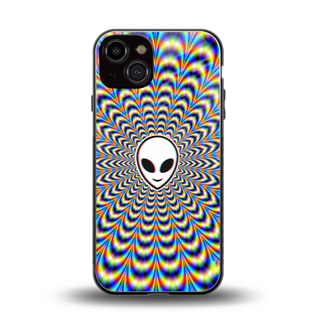 Galactic Vibes back phone cover | glass case for iphone 13