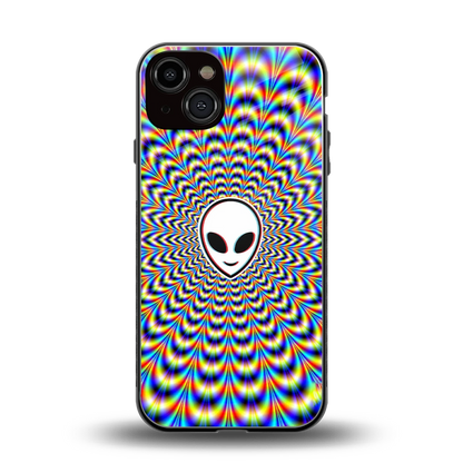 Galactic Vibes back phone cover | glass case for iphone 13