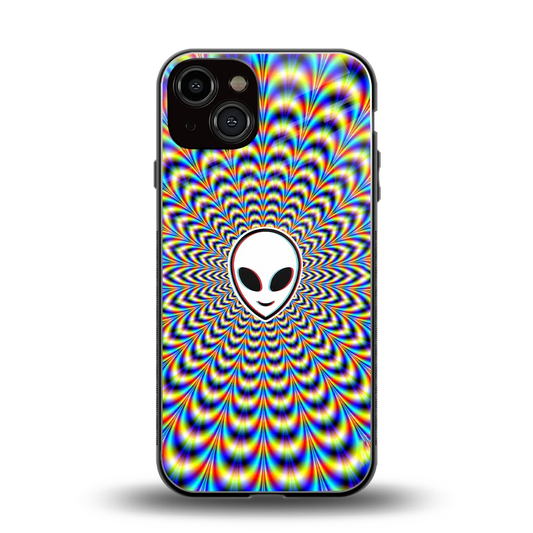 Galactic Vibes back phone cover | glass case for iphone 13