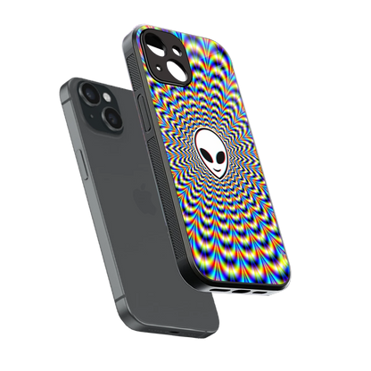 Galactic Vibes sleek iphone 13 cover with tempered glass back and TPU edges