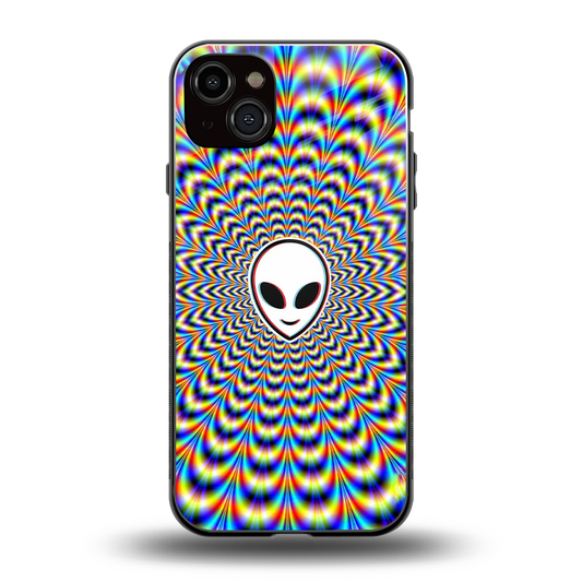Galactic Vibes back phone cover | glass case for iphone 14 plus