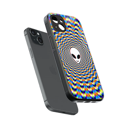 Galactic Vibes sleek iphone 14 plus cover with tempered glass back and TPU edges