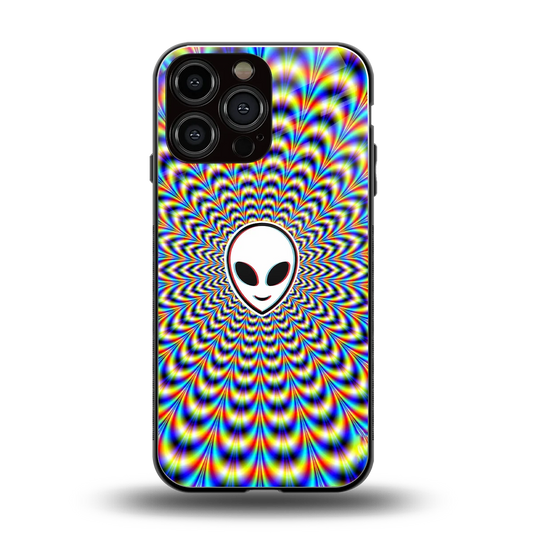 Galactic Vibes back phone cover | glass case for iphone 15 pro max