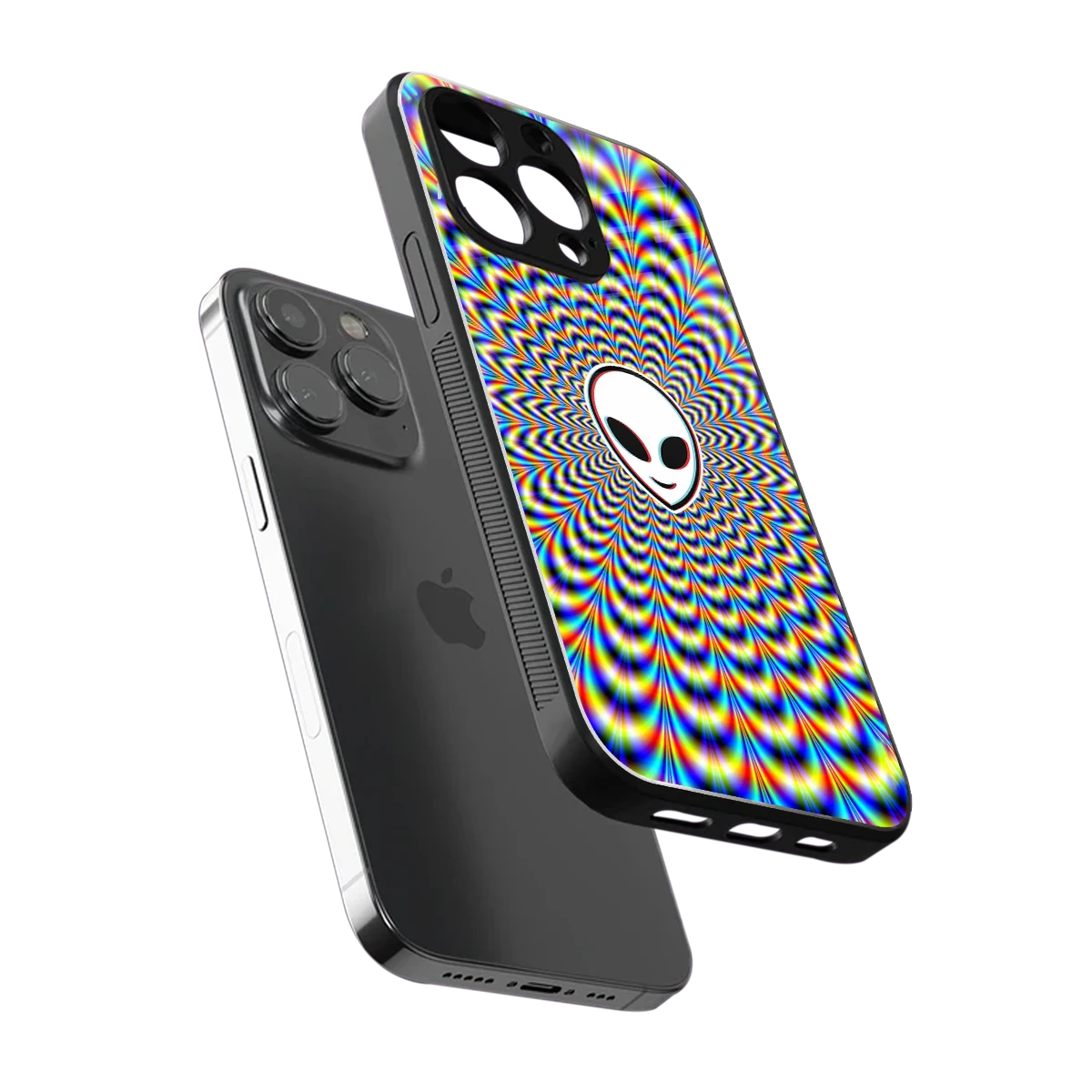 Galactic Vibes sleek iphone 15 pro max cover with tempered glass back and TPU edges