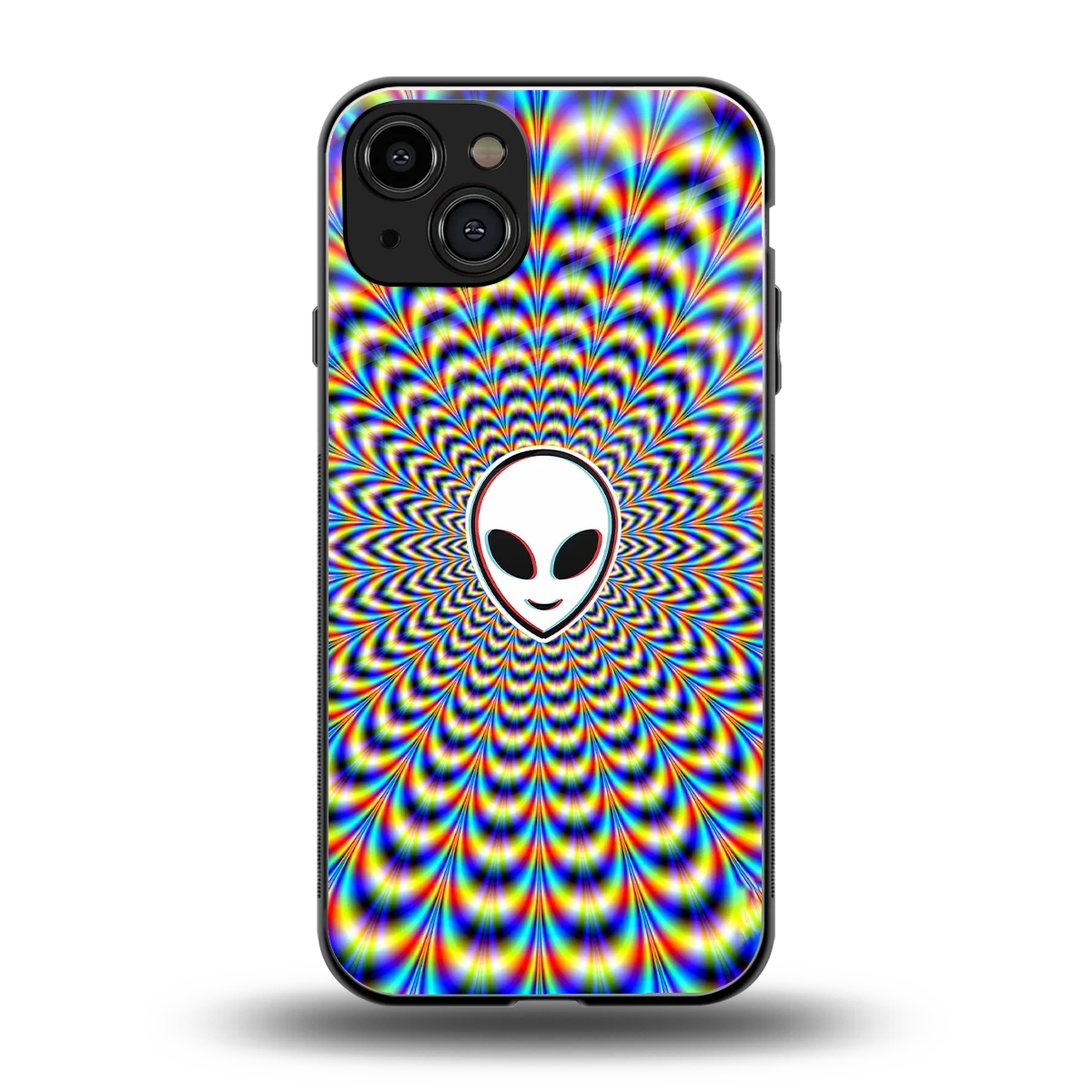 Galactic Vibes back phone cover | glass case for iphone 15