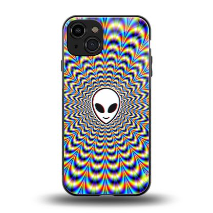 Galactic Vibes back phone cover | glass case for iphone 15