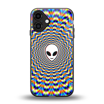 Galactic Vibes back phone cover | glass case for iphone 16 plus
