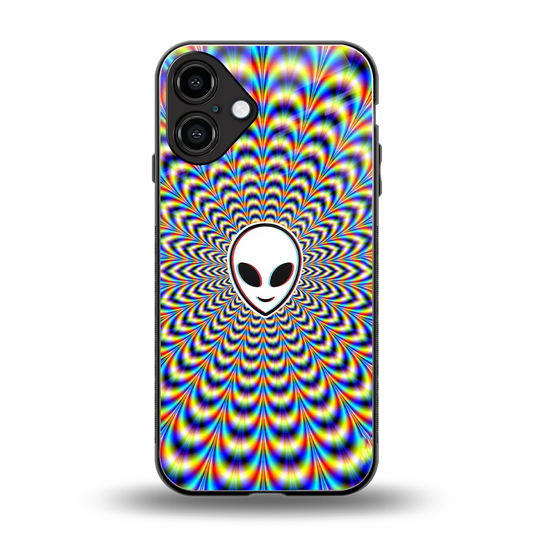 Galactic Vibes back phone cover | glass case for iphone 16 plus