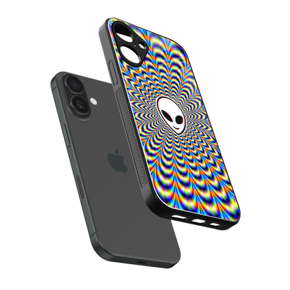 Galactic Vibes sleek iphone 16 plus cover with tempered glass back and TPU edges