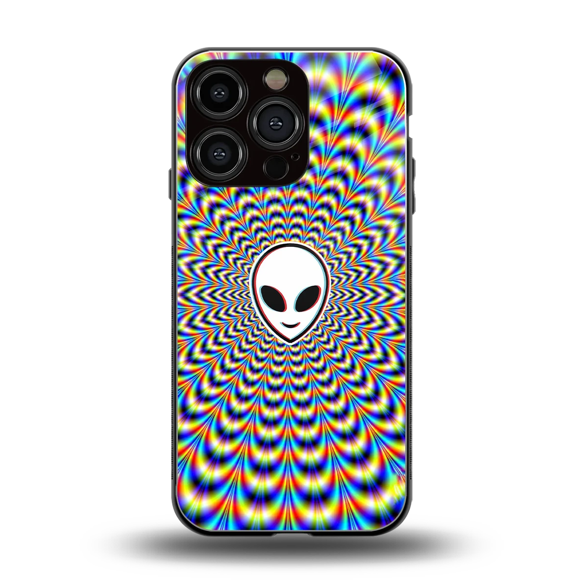Galactic Vibes back phone cover | glass case for iphone 16 pro