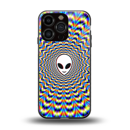 Galactic Vibes back phone cover | glass case for iphone 16 pro
