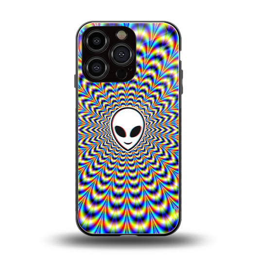 Galactic Vibes back phone cover | glass case for iphone 16 pro