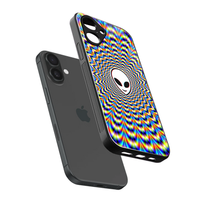 Galactic Vibes sleek iPhone 16 cover with tempered glass back and TPU edges