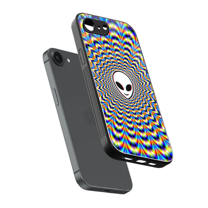 Galactic Vibes sleek iphone 16e cover with tempered glass back and TPU edges