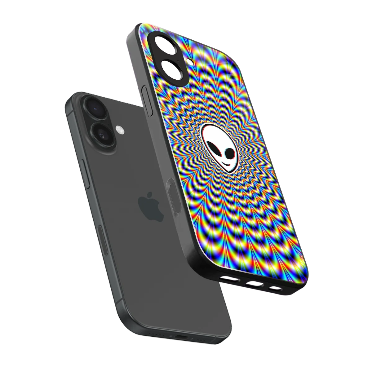 Galactic Vibes sleek iphone 17 cover with tempered glass back and TPU edges
