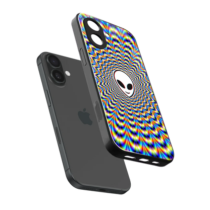 Galactic Vibes sleek iphone 17 cover with tempered glass back and TPU edges