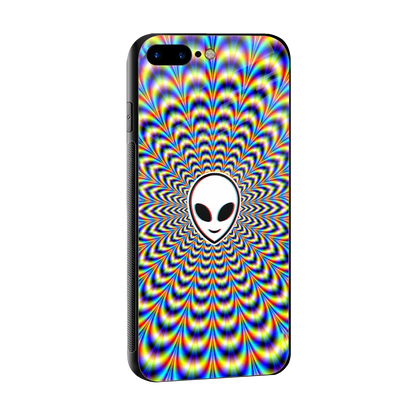 Galactic Vibes sleek iphone 8 plus cover with tempered glass back and TPU edges