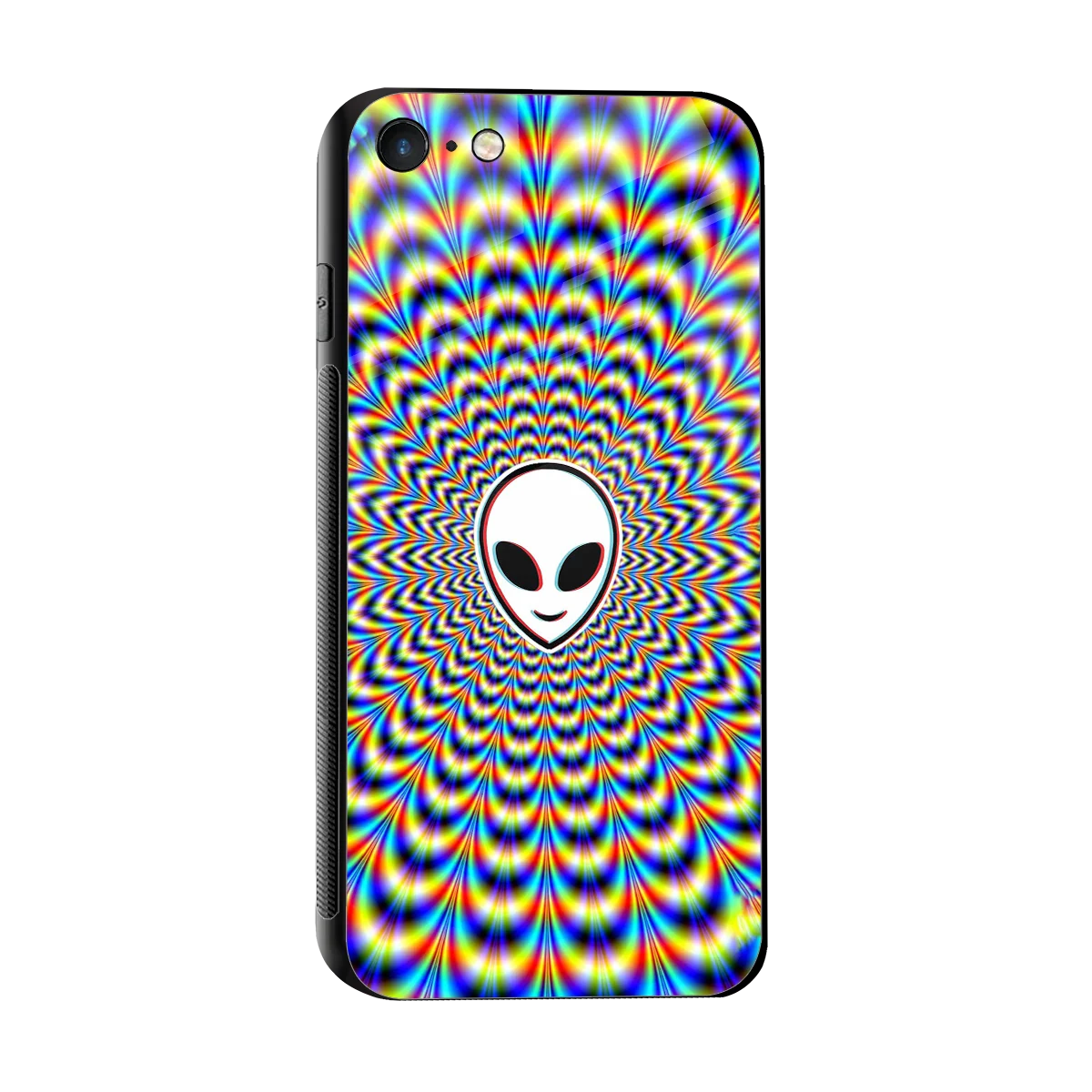 Galactic Vibes sleek iphone 7 cover with tempered glass back and TPU edges