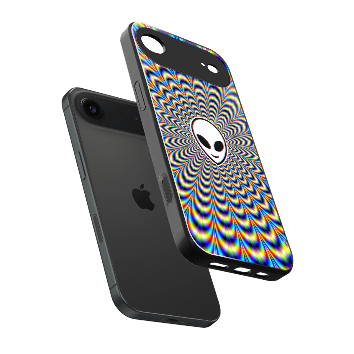 Galactic Vibes sleek iphone air cover with tempered glass back and TPU edges