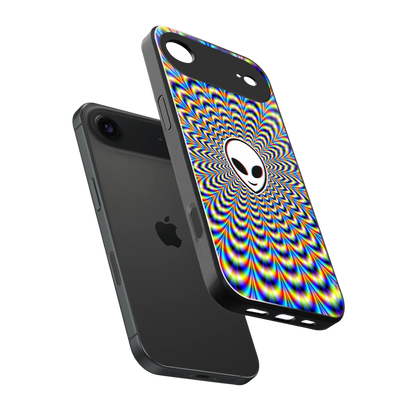 Galactic Vibes sleek iphone air cover with tempered glass back and TPU edges