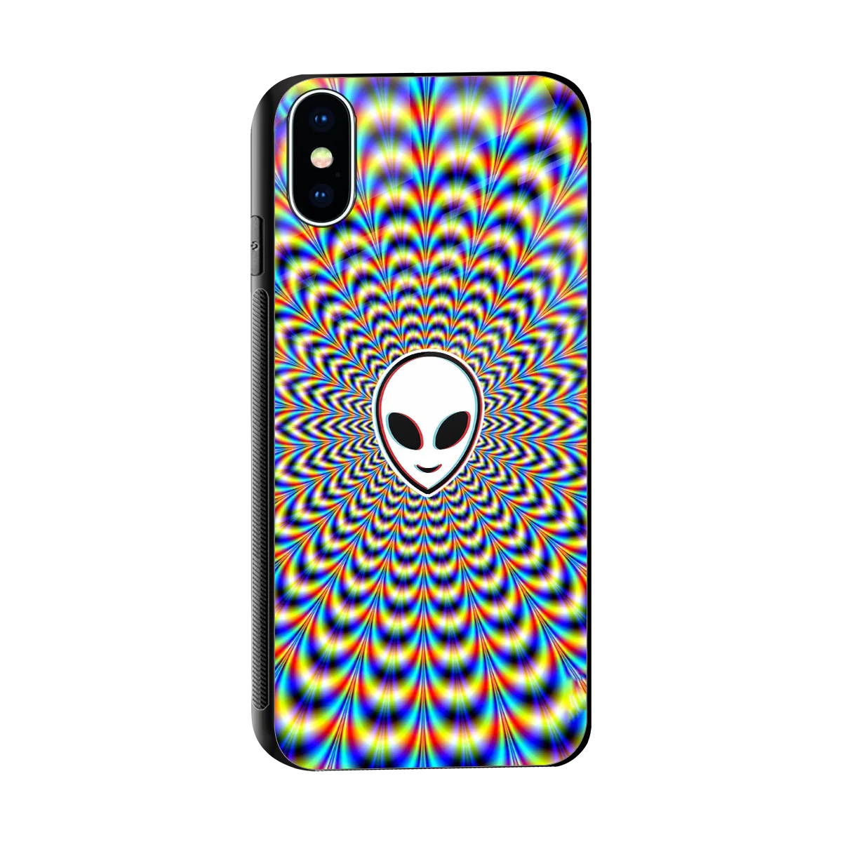 Galactic Vibes sleek iphone x cover with tempered glass back and TPU edges