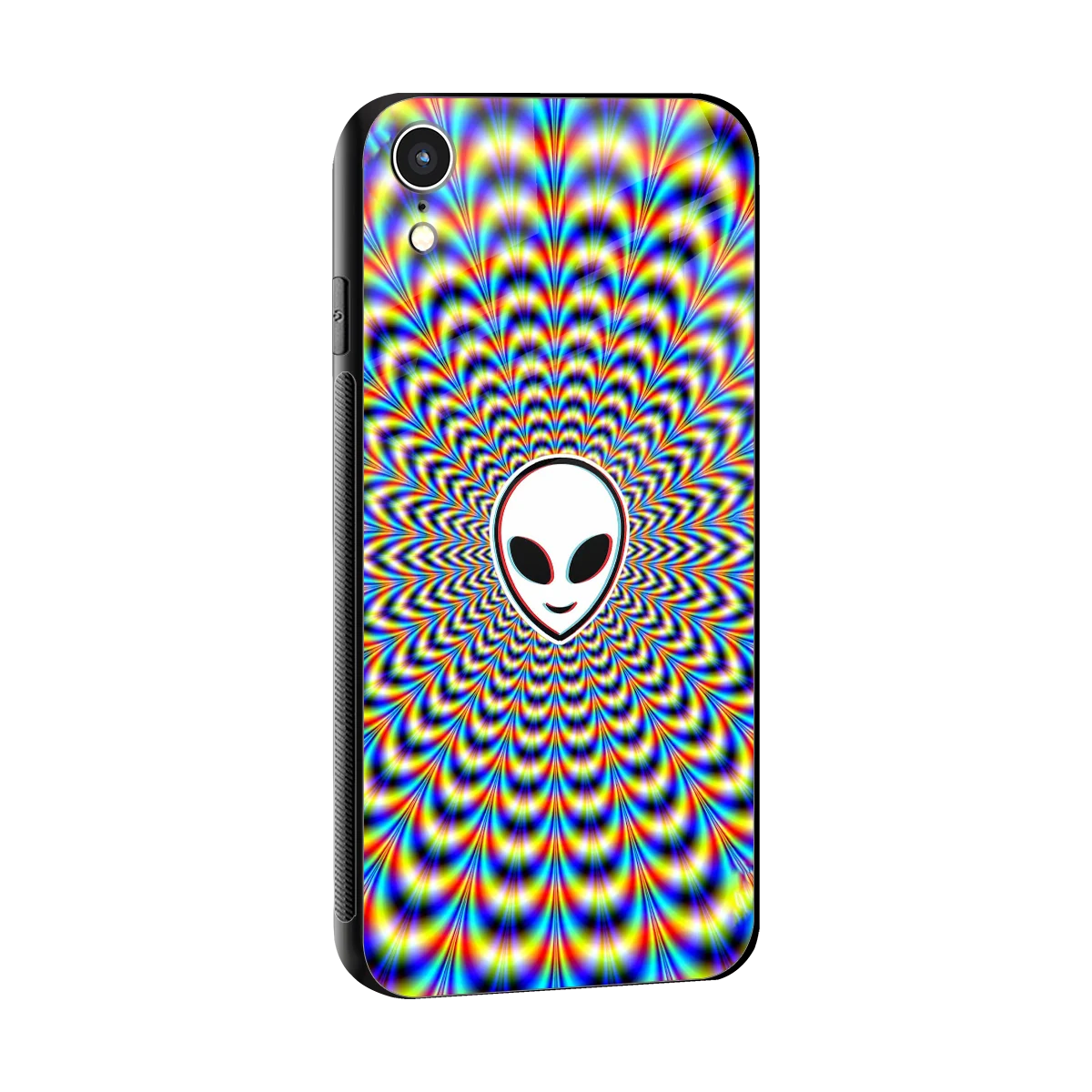 Galactic Vibes sleek iphone xr cover with tempered glass back and TPU edges