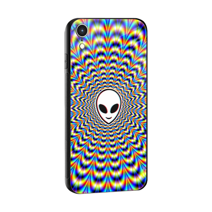 Galactic Vibes sleek iphone xr cover with tempered glass back and TPU edges