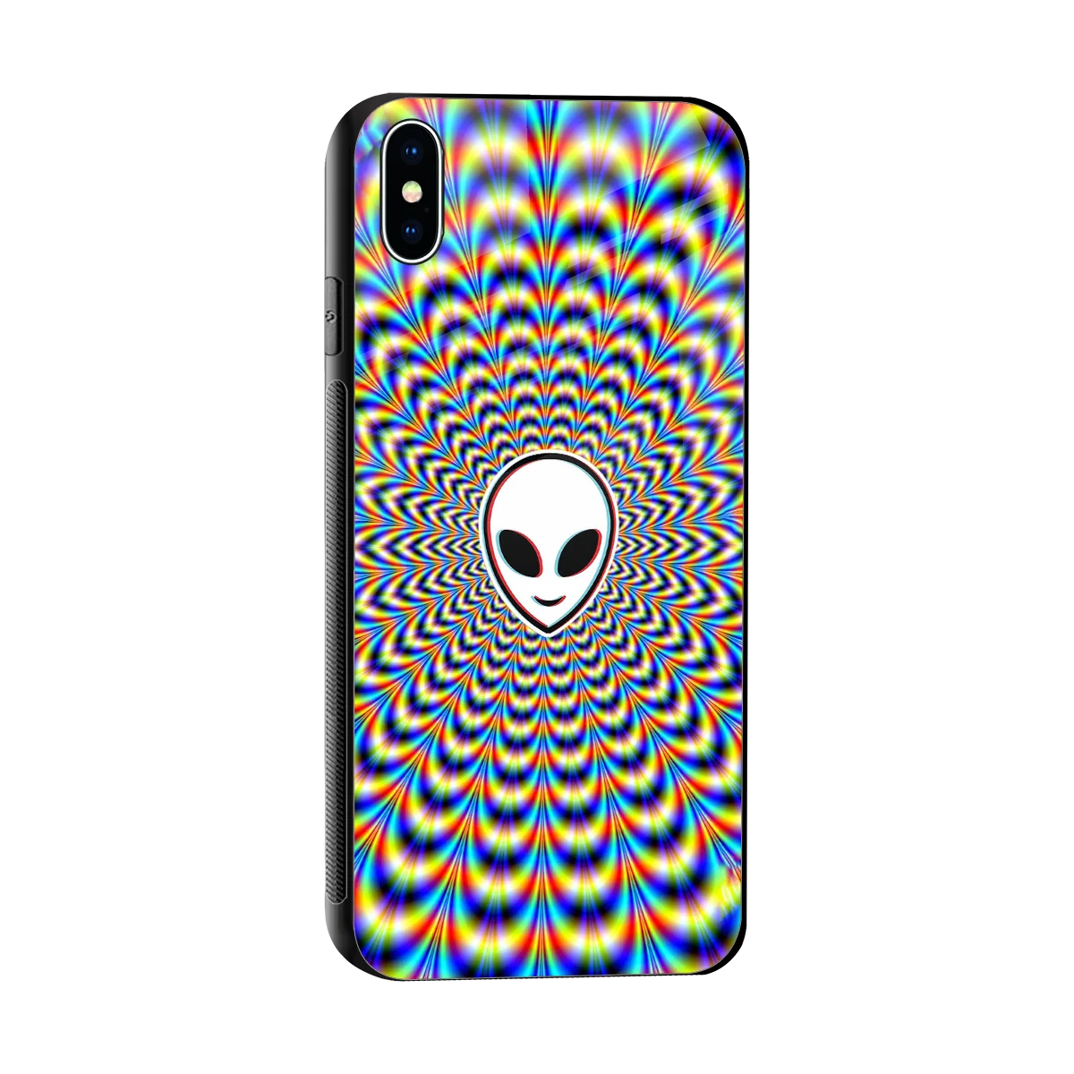 Galactic Vibes sleek iphone xs max cover with tempered glass back and TPU edges