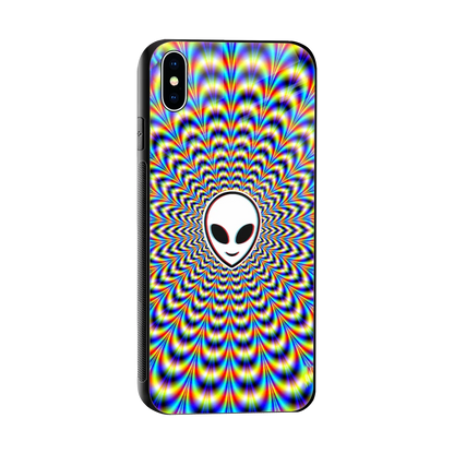 Galactic Vibes sleek iphone xs max cover with tempered glass back and TPU edges