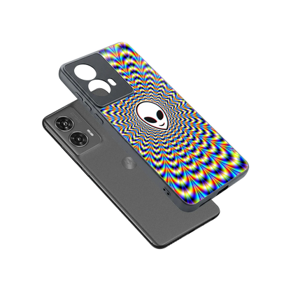 Galactic Vibes sleek motorola edge 50 fusion cover with tempered glass back and TPU edges