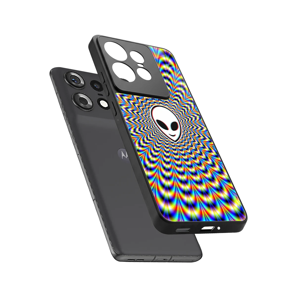 Galactic Vibes sleek motorola edge 50 pro cover with tempered glass back and TPU edges