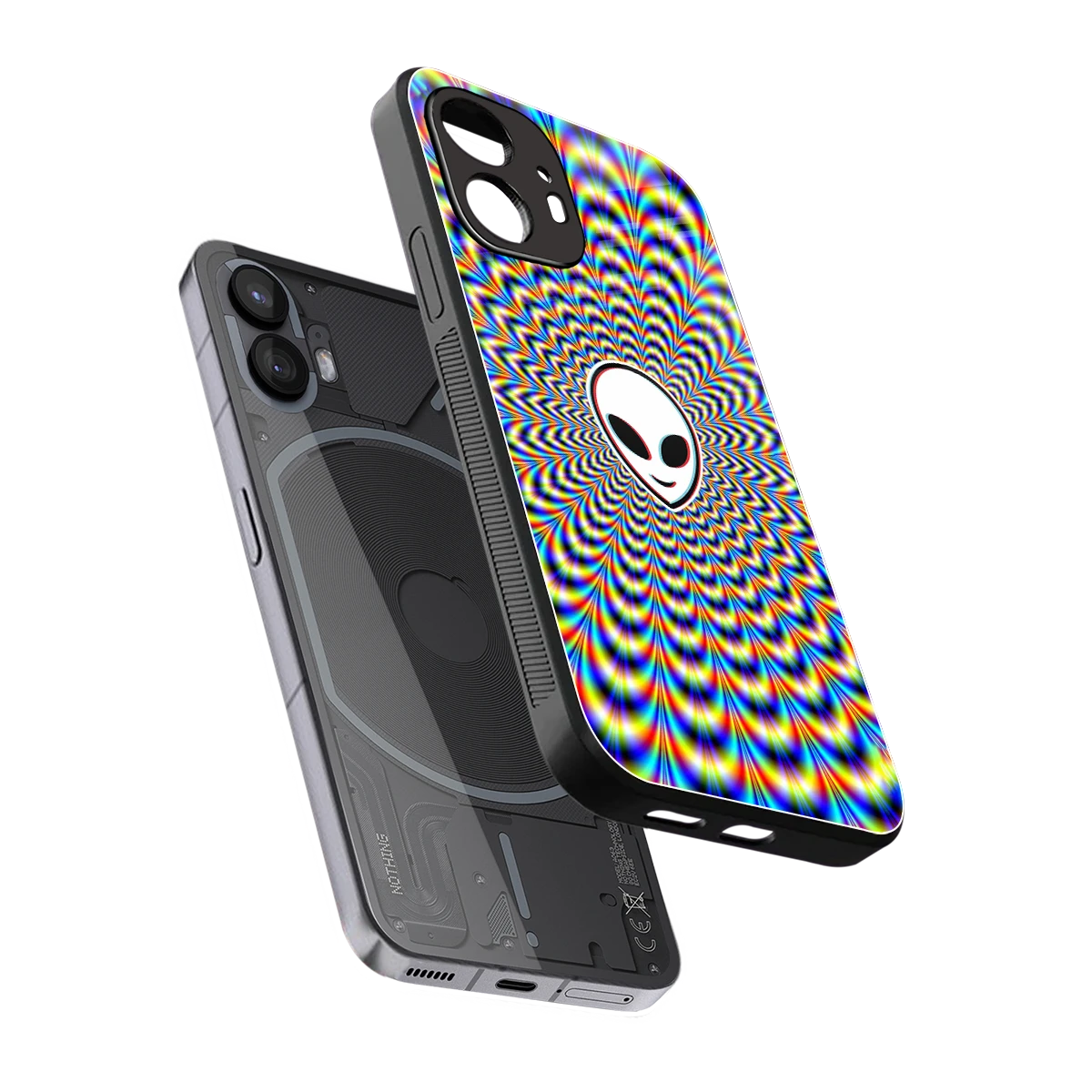 Galactic Vibes sleek nothing phone 2 cover with tempered glass back and TPU edges